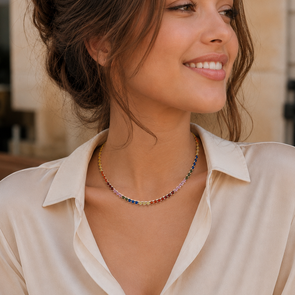 Prisma Tennis Necklace