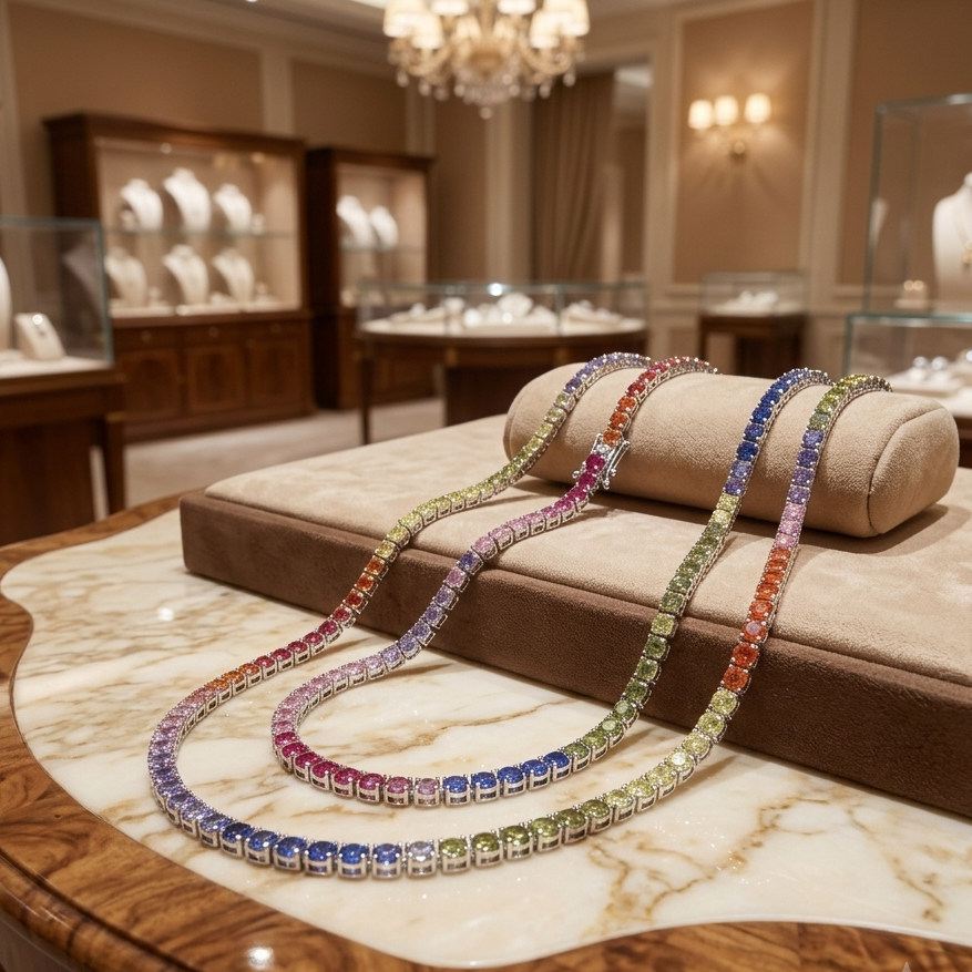 Prisma Tennis Necklace