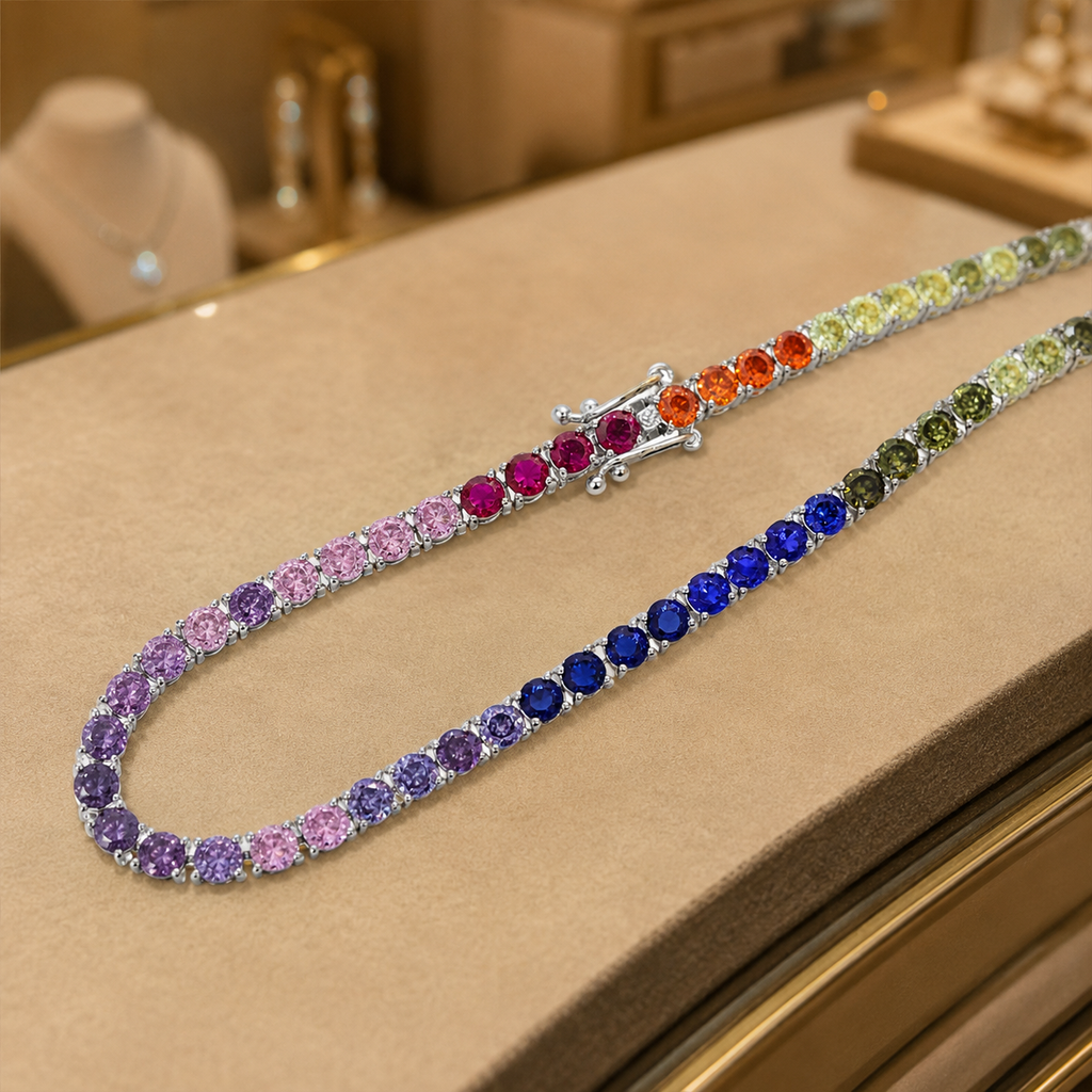 Prisma Tennis Necklace