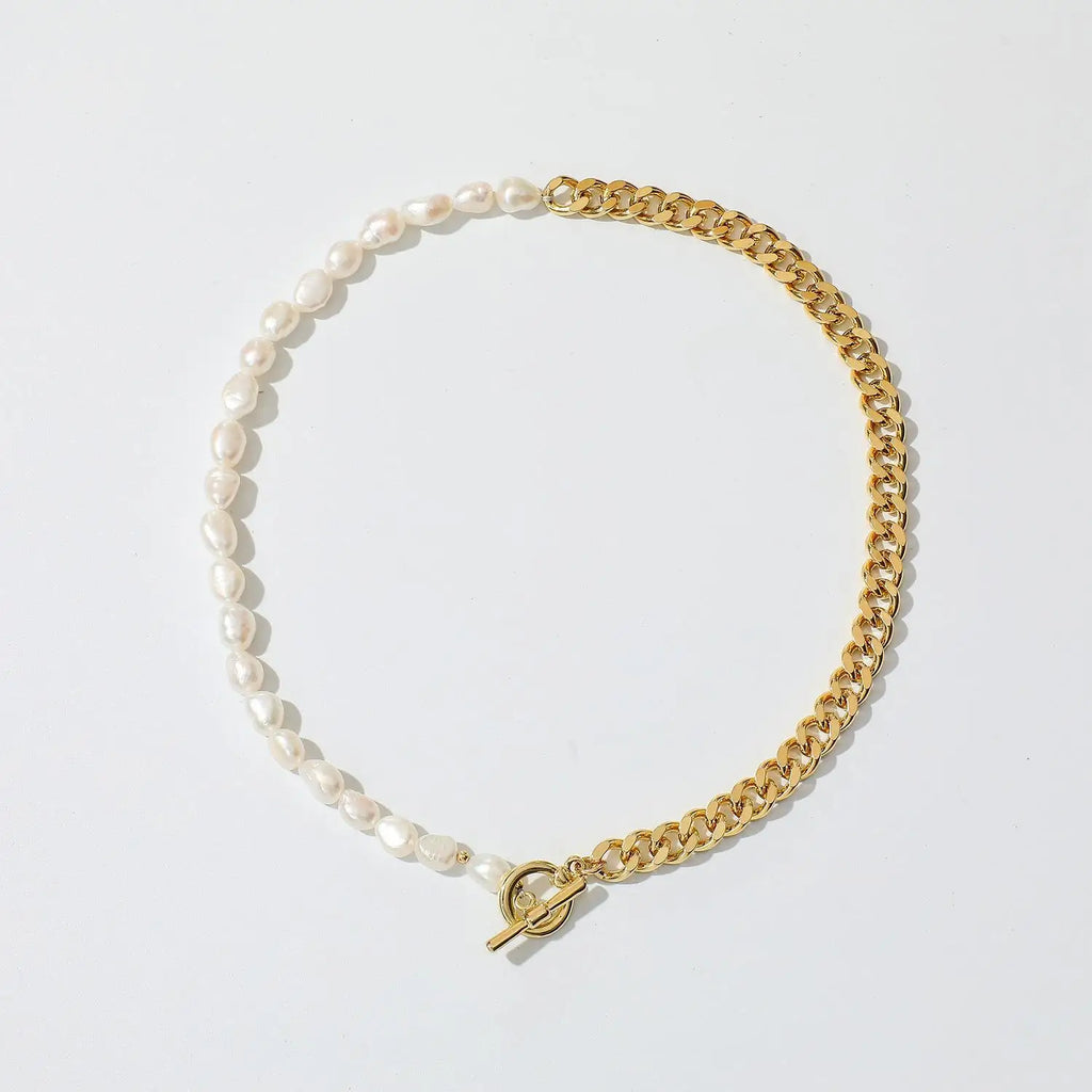 Gold Pearl Necklace